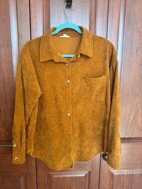 Blu Pepper Corduroy Shirt in Burnt Orange